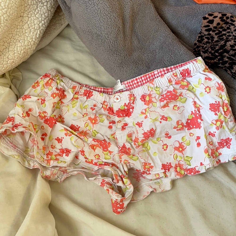 AEROPOSTALE FLORAL PRINT SLEEP SHORTS XS